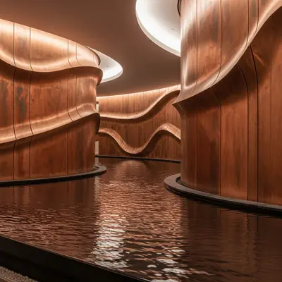 Copper Wave Panel