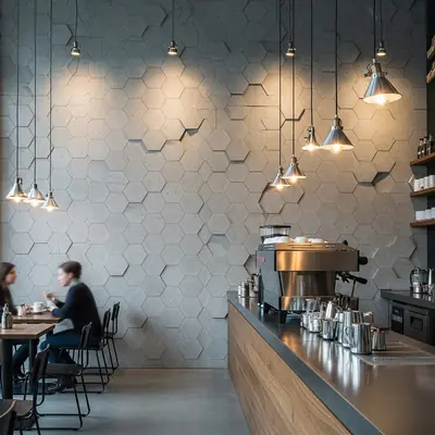 Hexagonal Concrete Panel